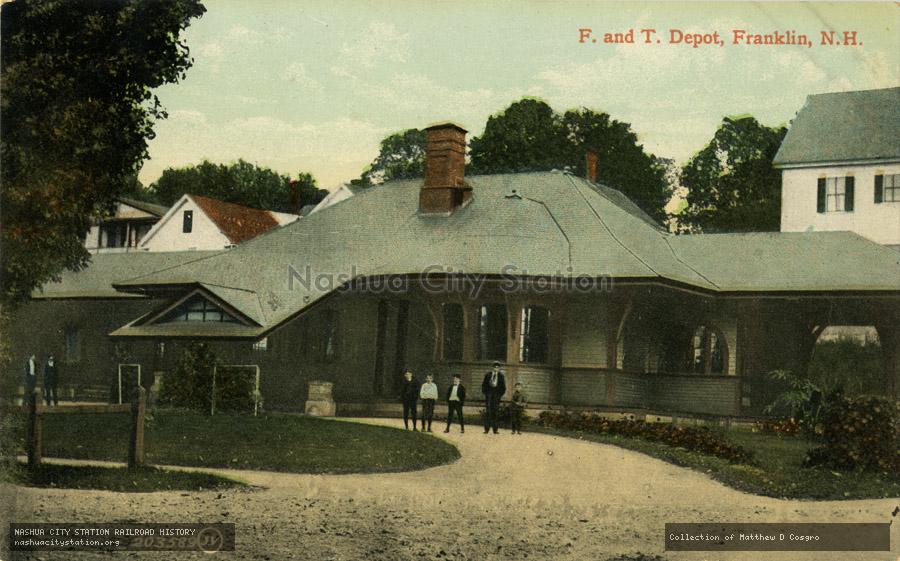 Postcard: Franklin & Tilton Depot, Franklin, New Hampshire